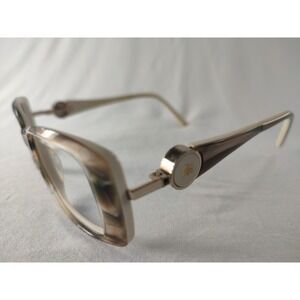 Ana Hickmann HI6089 Ivory Marble Square Eyeglass Frames 53-16-140 Women's